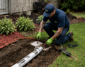 Sewer line replacement for a collapsed pipe in Portland