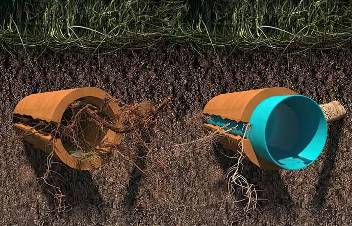 Cured-in-place pipe CIPP liner used for sewer pipe relining in Portland